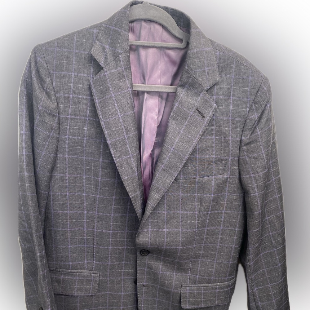 Men's Gray Plaid Blazer made in Italy